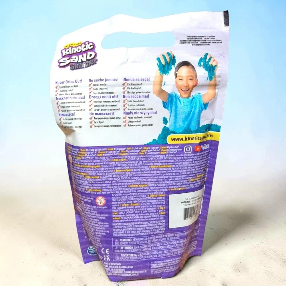 Kinetic Sand Shimmer Twinkly Teal 2lb Bag Spin Master Sensory Play Toy NEW
